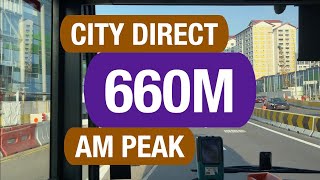 SBS Transit City Direct 660M (Morning Peak) | Bus Service Route Visual