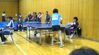 18th Esperanza卓球大会女子Bクラス木村　文恵vs中西　有美子戦