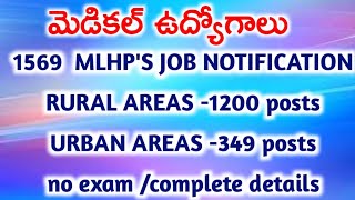 MLHP's recruitment in TS//eligibility//remumeration//last date complete details