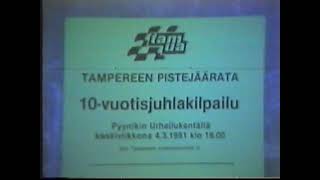 Tampereen Pistejäärata 1981