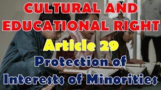 Article 29 of india constitution in english|cultural and educational rights|fundamental rights|upsc