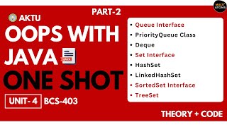 Java OOPS in One Shot | Unit-4 | Part-2 OOPS With Java 4th Sem BCS 403 | Java Collection Framework