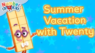 Summer Vacation with Twenty ☀️ | Full episode | Learn to count with Numberblocks