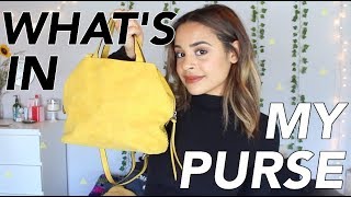 What's In My Purse | Free People Yellow Bag // #janYOUary