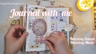 ASMR Decorating Scraping Collage Journal Relaxing Sound Relaxing Music DAY-TO-DAY