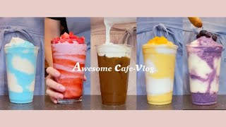 [𝐒𝐮𝐛] 🌈I could be every color you like✨ | cafe-vlog | CAFE ASMR | 음료제조영상