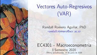 Tema 10: VAR-- Vectores autorregresivos (parte 1 de 3)