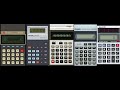 sharp el 8131 vs royal l815 vs casio h 3 vs casio hl 122 vs sharp el 326t calculator comparison