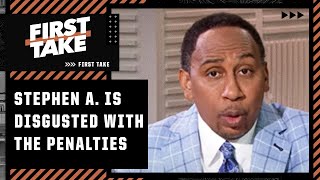 Stephen A. is 'disgusted' by these roughing the passer calls in the NFL | First Take
