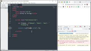 How to convert js array to string - toString(), join() - Only js