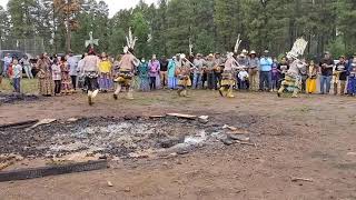 Sunday morning, White Mountain Apache crown dancers.