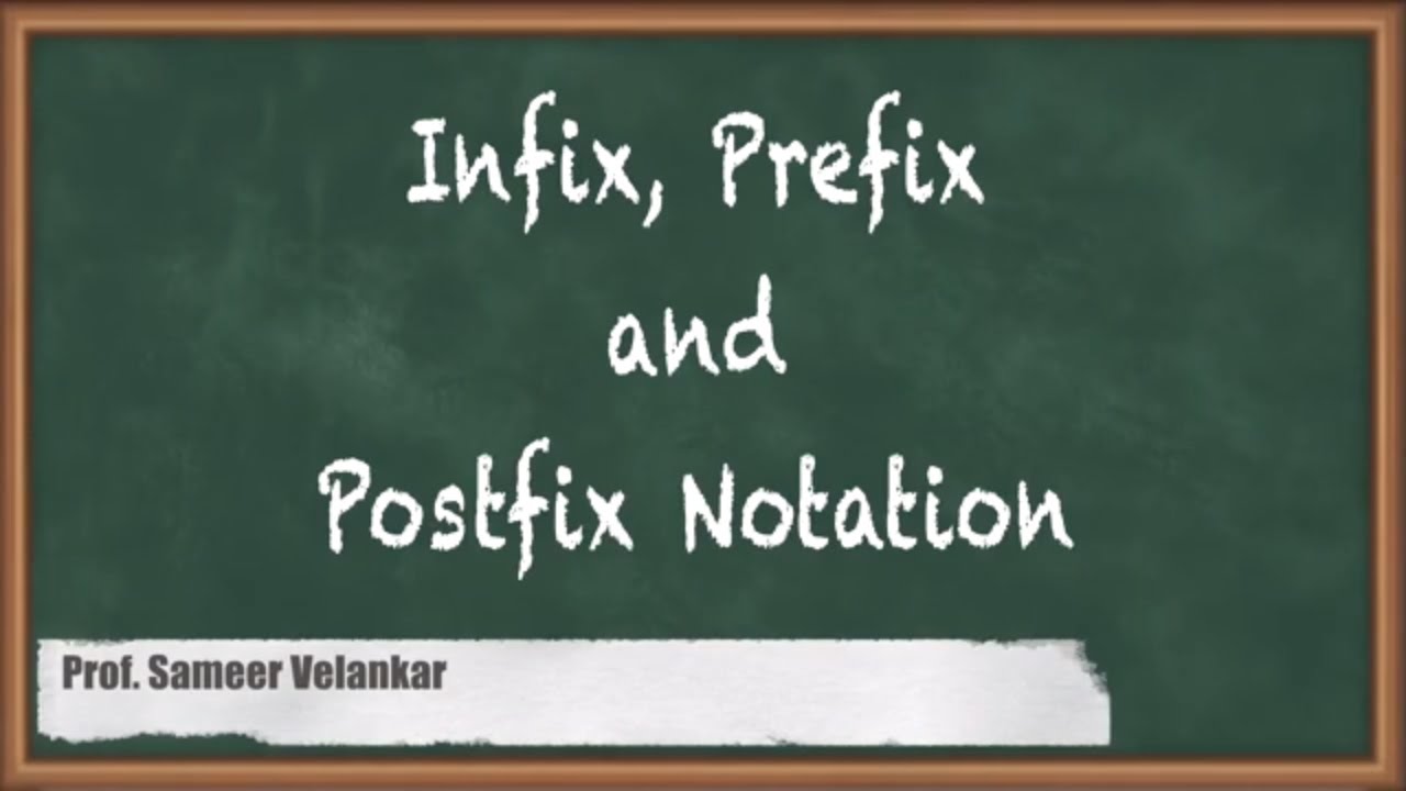 Infix, Prefix And Postfix Notation |Expression Evaluation|GATE ...