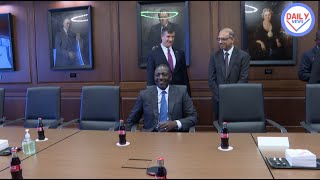 PRESIDENT RUTO SERVED WITH COCA COLA DRINK AT COCO COLA HEADQUARTERS IN USA.