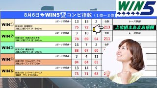 8月6日エルムSレパードS2023🏇予想WIN5コンピ指数【荒れるか？荒れないか予想】1点突破のレースは⁉️過去WIN5🎯681回開催での統計、傾向から探る‼️