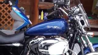 ハーレー女性ライダー　VANCE＆HINESサウンドを聞け　2014　XL1200T　スーパーロー　Harley Davidson Sportster　スポーツスター1200　高知県