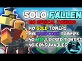 How To Solo New Fallen with NO SPECIAL TOWERS • TDS