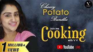 Cheesy Potato Bundles | Live | Cook with VV | Vanitha Vijaykumar \u0026 Jovika Vijaykumar