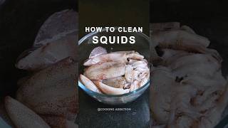 How to clean squids at home #squids #Calamari #seafood #fish #cutting #shorts