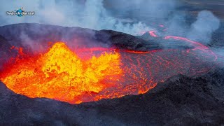 HUGE LAVA FLOWS WITH REAL SOUND OFFERS THE BEST VOLCANO ERUPTION ON EARTH! ICELAND VOLCANO, 2021