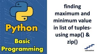 finding maximum and minimum value in list of tuples-using map() & zip()