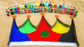 How to make Rainbow Crown from Orbeez, Big Coca Cola, Fanta, Sprite and Other Sodas vs Mentos