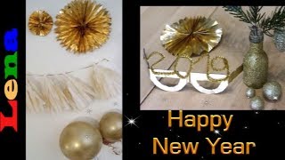 𝗞𝗿𝗲𝗮𝘁𝗶v 𝗺𝗶𝘁 𝗟𝗲𝗻𝗮 🎄 Silvester Party Deko basteln 🎄 How to make Party decoration 🎄 С НОВЫМ ГОДОМ