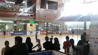 Mikko Wirawardhana 7y doing warm up at Ice Skate Asia Indonesia 2017