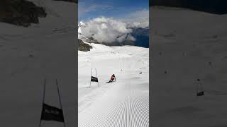 Summer ski race training in Saas-Fee by Canadian skier James Rosenbloom