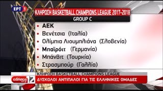 Η κλήρωση της φάσης των ομίλων του Basketball Champions League 2016-2017.