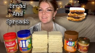 PEANUT BUTTER, SPECULOOS, AND CHOCOLATE SPREADS MUKBANG! (Vegan) (No Talking)