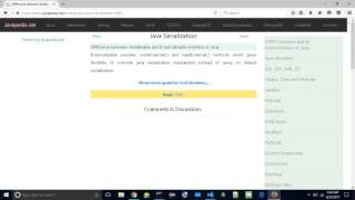 Difference between Serializable and Externalizable interface in Java. | javapedia.net