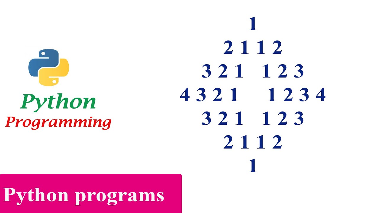 Python Pattern Program - Diamond Number Pattern - YouTube