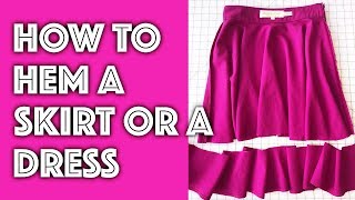 How to Hem a Skirt OR a Dress | Sew Anastasia