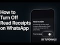 How to turn off read receipts on WhatsApp.