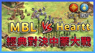 【世紀帝國2決定版】Heartt中國駱駝壓制MBL蒙古草騎開局！MBL蒙古突騎是否能順利出關？ 中國 vs 蒙古