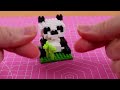 mini lego panda 🐼 daiso petit block miniature diy asmr