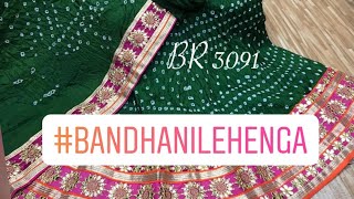 Order Jaipuri #Bandhani Lehenga style  Via Whatsapp +917208510938