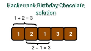 Birthday Chocolate HackerRank Solution ||Explained in Hindi | coding4u