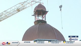 Upper, lower parts of new dome installed on new Smith County Courthouse