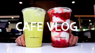 Eng) CAFE VLOG | ASMR | 상큼하게 일주일 시작🥤| 잠안올때보는영상 | Korea cafe | カフェブイログ