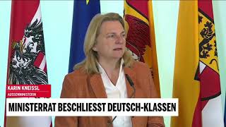 Ministerrat beschließt Deutsch-Klassen