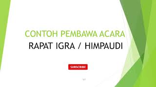 Contoh Pembawa acara rapat IGRA HIMPAUDI