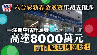 六合彩新春金多寶｜大年初五攪珠 一注獨中估計頭獎高達8,000萬元