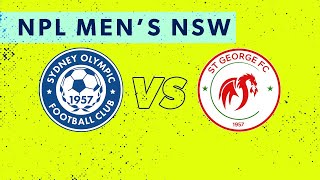 NPL Men's NSW Round 1: Sydney Olympic FC v St George FC