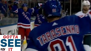 GOTTA SEE IT: Vladimir Tarasenko Scores First For Rangers Less Than Three Minutes Into Debut