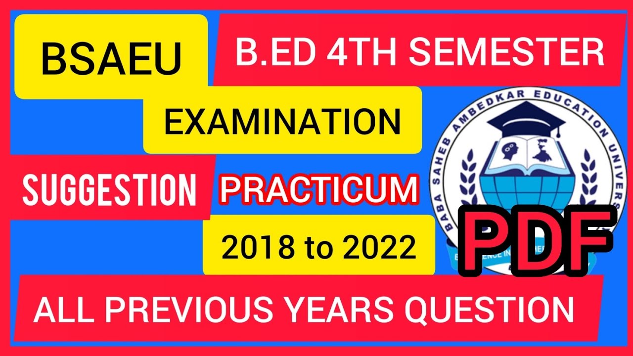 B.ED 4TH SEMESTER PREVIOUS YEAR QUESTION/BSAEU/WBUTTEPA/ALL YEAR/2018 ...