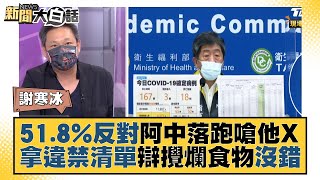 51.8%反對陳時中落跑嗆他X 拿違禁清單辯攪爛食物沒錯 新聞大白話 20220222