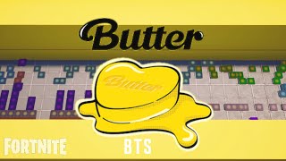 BTS Butter 💛 フォートナイト音ブロックでバター 歌詞 島コードあります🏝