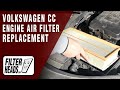 How to Replace Engine Air Filter 2012 Volkswagen CC 2.OL L4 | AF3896, TA14622