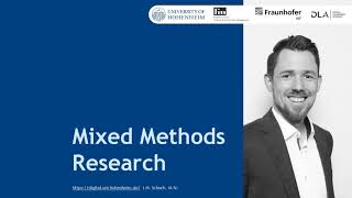 Mixed methods research (part 1): What is mixed methods research? (9:51 minutes)
